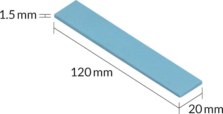 Actual product image Arctic TP-3 (120x20mm, t:1.5mm) Pack of 4pcs (1.50 mm)