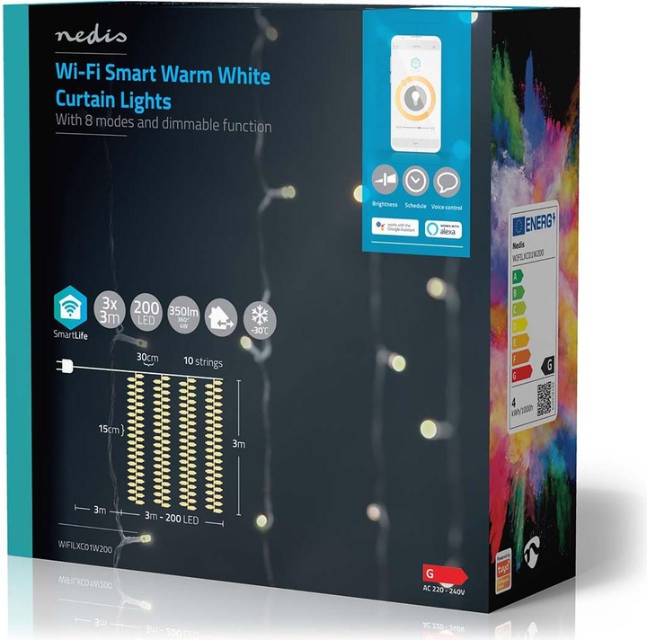 Image du produit Nedis SmartLife LED décorative Wi-Fi Android™ / IOS (0.20 m)
