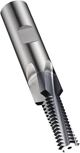 Dormer Thread milling cutter Nominal Ø 11.6 mm M14 Pitch 2 mm HM Alcrona Pro with internal cooling