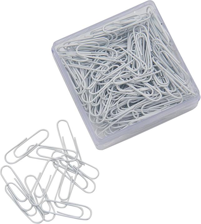 Actual product image Wedo Paper clips 27mm plastic coated PU=140 pieces white (1 x)