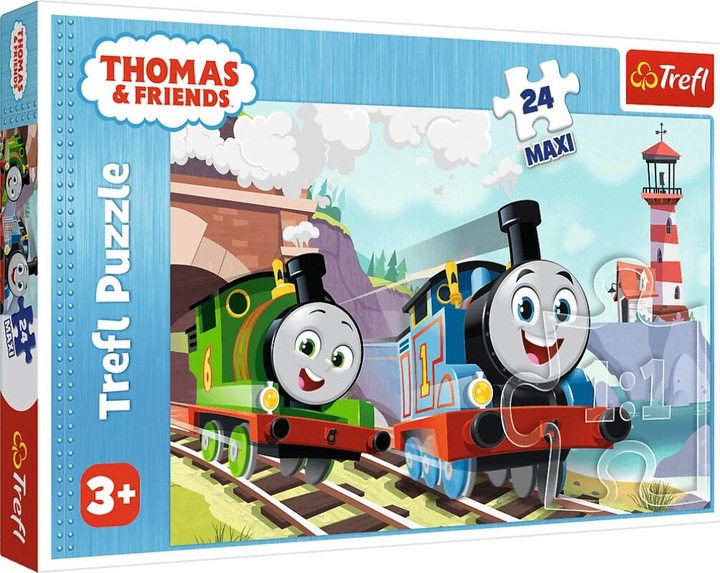 Produktbild Ravensburger Puzzle 24 Maxi Tomek und Percy mit Thomas und seinen Freunden (24 Teile)