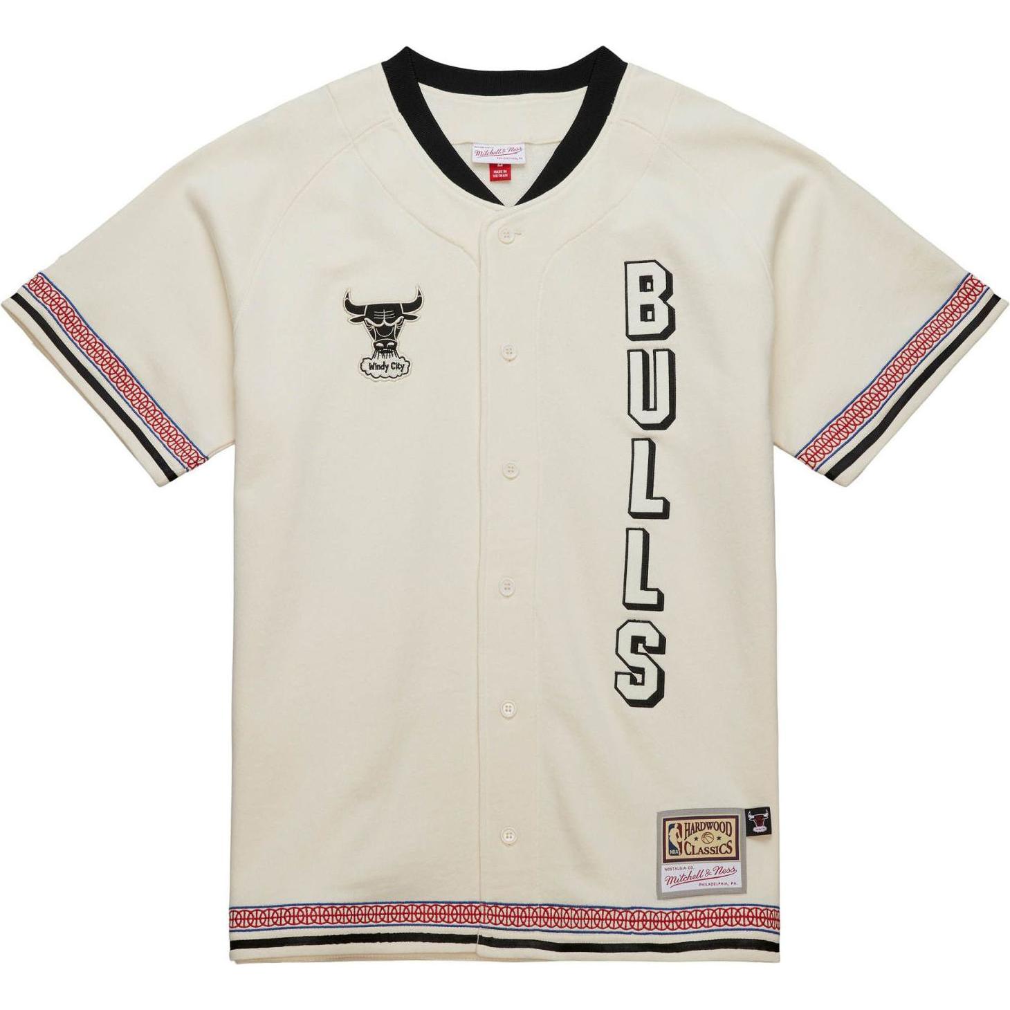Mitchell & Ness, Herren, Shirt, Dune Royal Button Up Chicago Bulls Shirt - S, Beige, (S)
