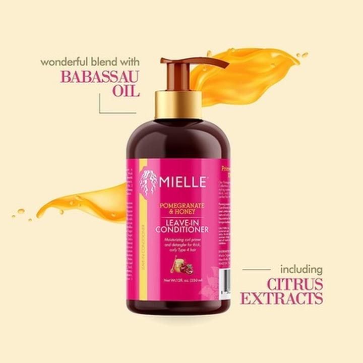 Image du produit Mielle Après-shampooing sans rinçage Pomegranate & Honey pour cheveux de type 4 12 onces (355 ml)
