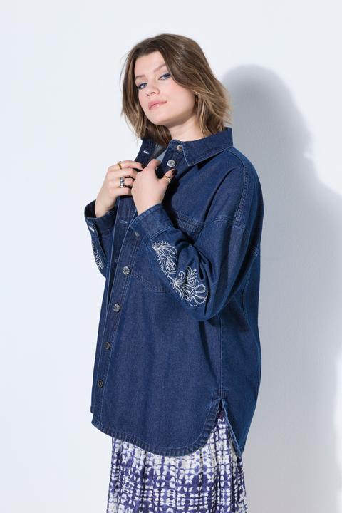 Immagine prodotto Studio Untold Camicia in denim, taglio oversize, ricamo sulle maniche (46)