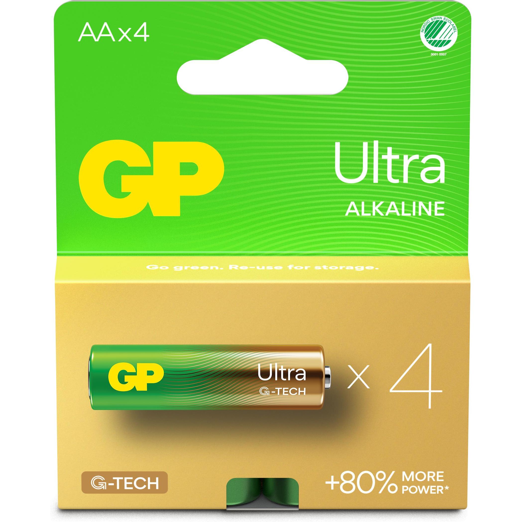 GP Batteries GP 15AU-2U4 A21 Batteria LR6 / AA Ultra (4 pz., AA), Batterie + pile