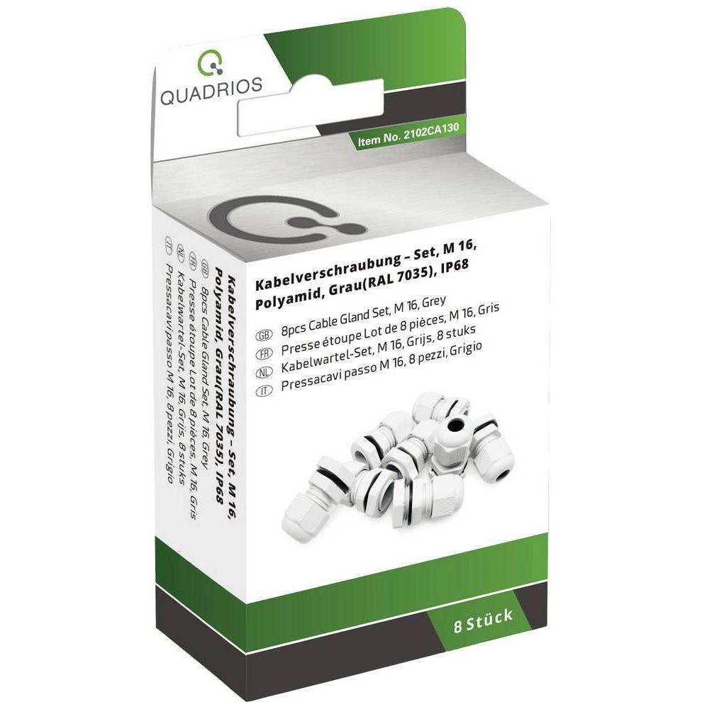 Quadrios, Kabelverbindung, Mini-Kabelverschraubungs-Sortiment, - M 16 8 Stück