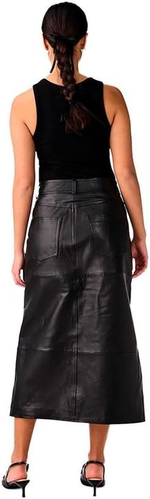 Produktbild Yas Lederrock mit Gürtelschlaufen, Knopf und Reissverschluss (L)