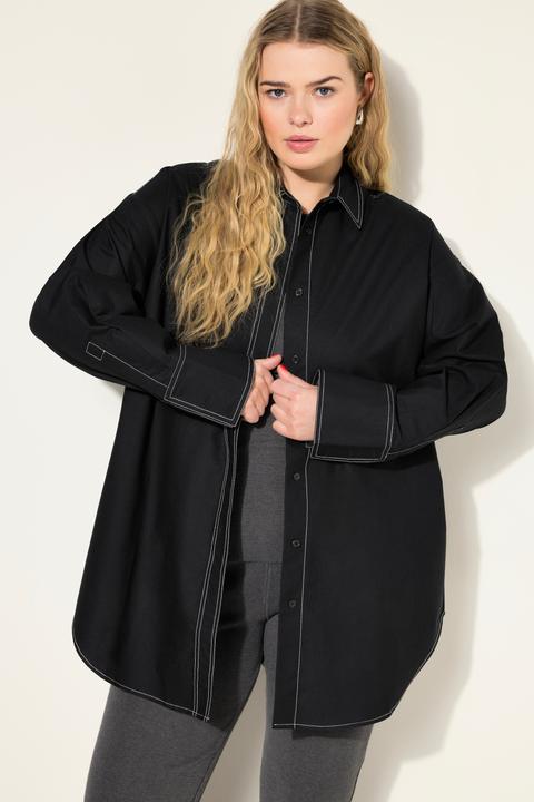 Actual product image Studio Untold Contrast Stitched Button Down Blouse (50, 52)