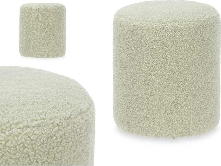 Actual product image Giftdecor small green sheepskin puff