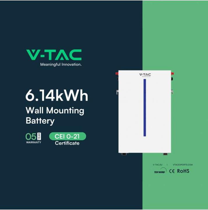 Actual product image V-TAC LiFePO4 battery