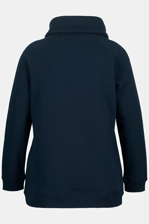 Actual product image Ulla Popken Drawstring Collar Long Sleeve Sweatshirt (58, 60)