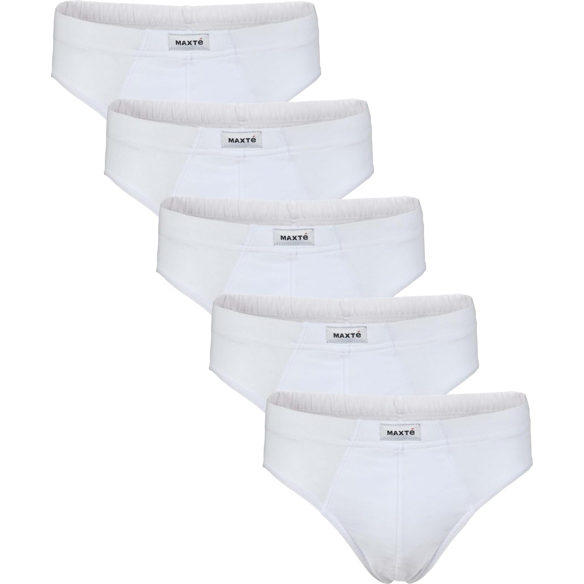 Maxte, Herren, Unterhosen, BASIC MAX Slip 5er Pack, Weiss, (XL, 5er Pack)