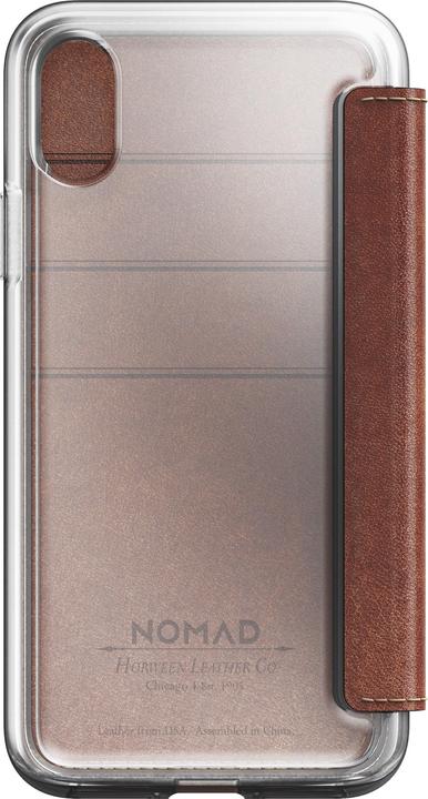 Produktbild Nomad Booklet Clear Folio braun (Apple iPhone X, Apple iPhone XS)