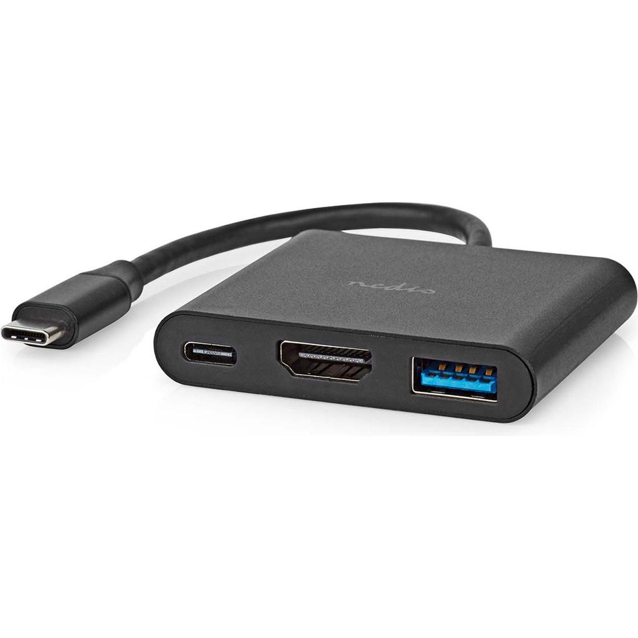 Nedis USB Multi-Port-Adapter USB 3.2 Gen 1 USB-C™ Stecker HDMI™ Ausgang / USB-A Buchse / USB-C (USB-C, 3 Ports), Docking...