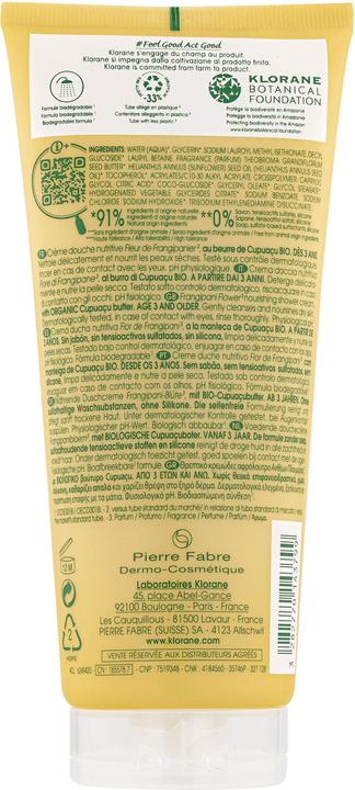 Actual product image Klorane Shower cream with frangipani blossom (200 ml)