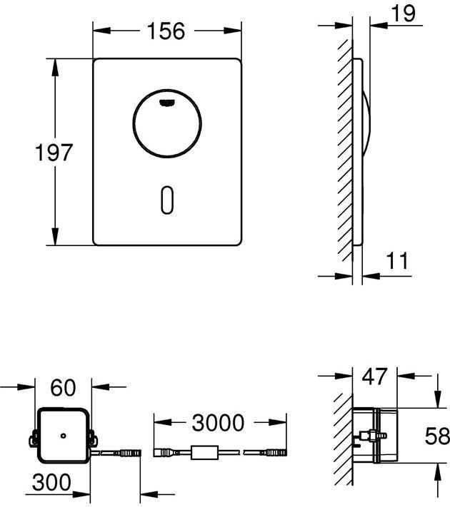 Actual product image Grohe Infrared electronics TECTRON SKATE for WC cistern, transformer chrome