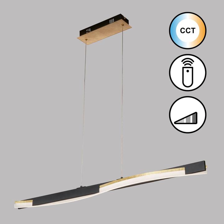 Image du produit Fischer & Honsel Honsel Bridge LED Suspension 18W Tunable white contrôlable dimmable Acrylique noir sable 6103