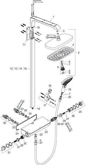 Immagine prodotto hansgrohe HG Showerp RAINDANCE SELECT E 300 2jet DN 15, versione EcoSmart cromo