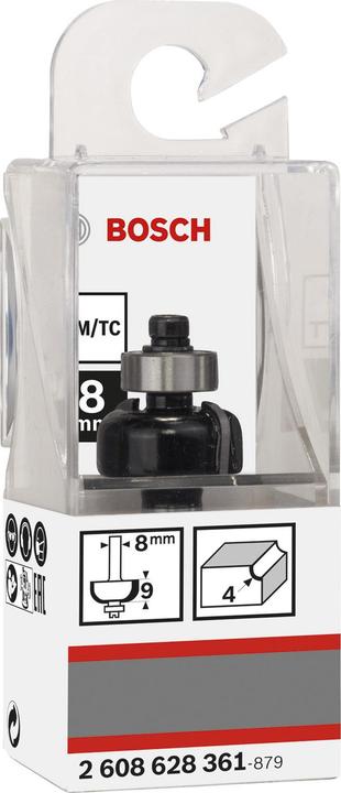 Produktbild Bosch Professional Zubehör Hohlkehlenfräser, 8 mm, R1 4 mm, D 20,7 mm, L 9 mm, G 53 mm