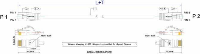 Image du produit Wirewin Câble de réseau (U/FTP, CAT6, 0.25 m)