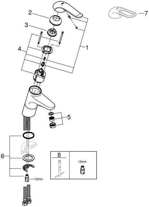 Produktbild Grohe EH-WTbatt EUROECO SPECIAL 1/2Zoll chrom