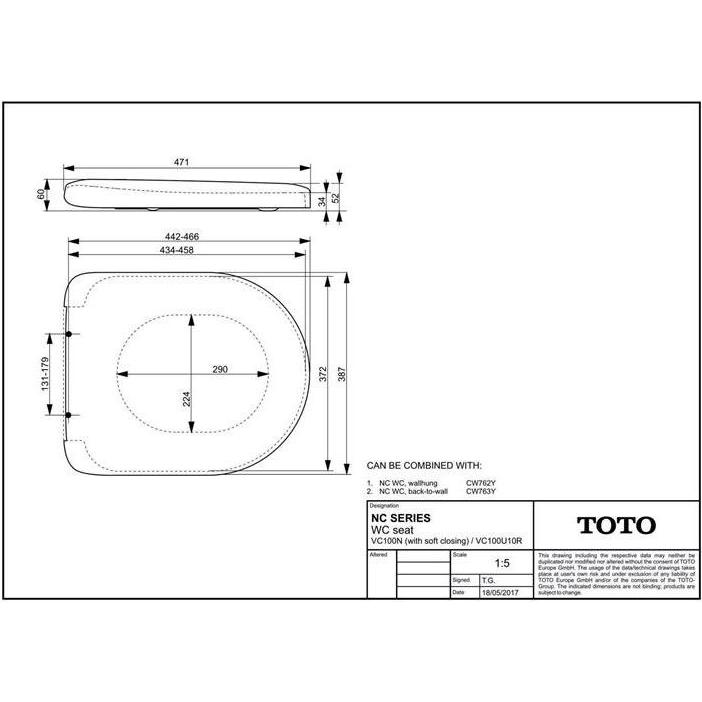 Thumbnail - TOTO, WC Deckel, WC-Sitz