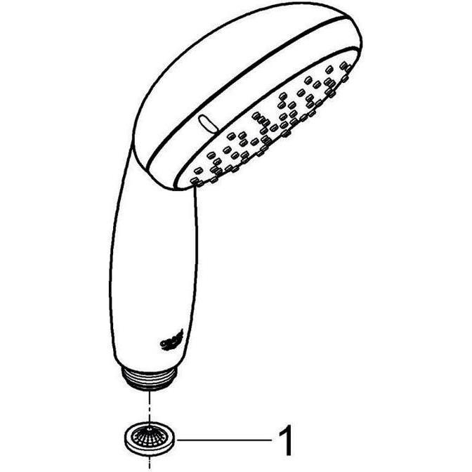 Thumbnail - Grohe, Duschbrause, Handbrause TEMPESTA 100 100mm m Durchfl-konst 9,5 l/min chrom (1 Strahlarten, 9.50 l/min)