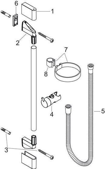 Produktbild hansgrohe HG Brausestange UNICA'CROMETTA 650mm chrom