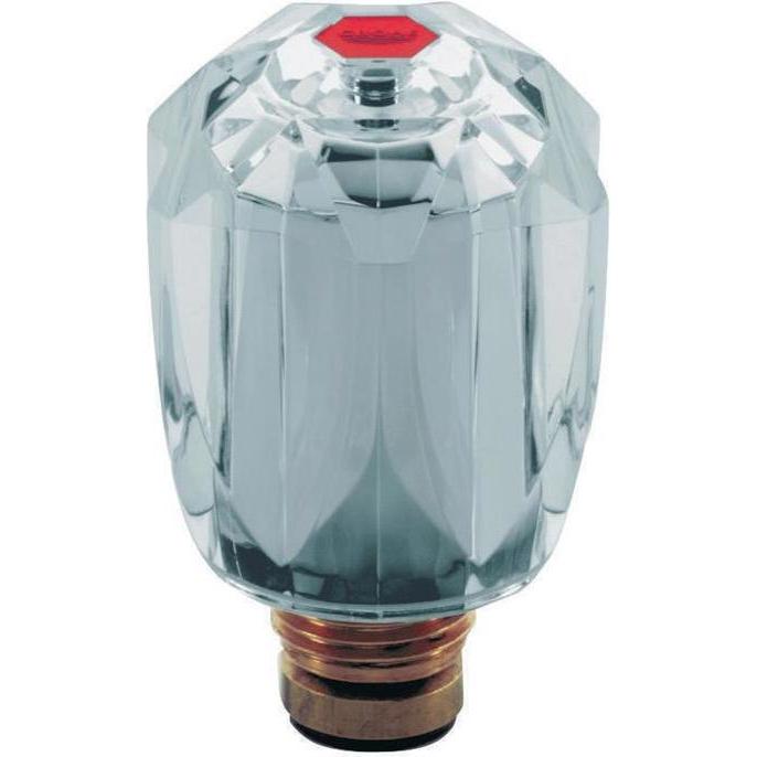 Grohe, Zubehör Sanitärinstallation, Oberteil 1/2" Brillant-Griff Mark rot chr
