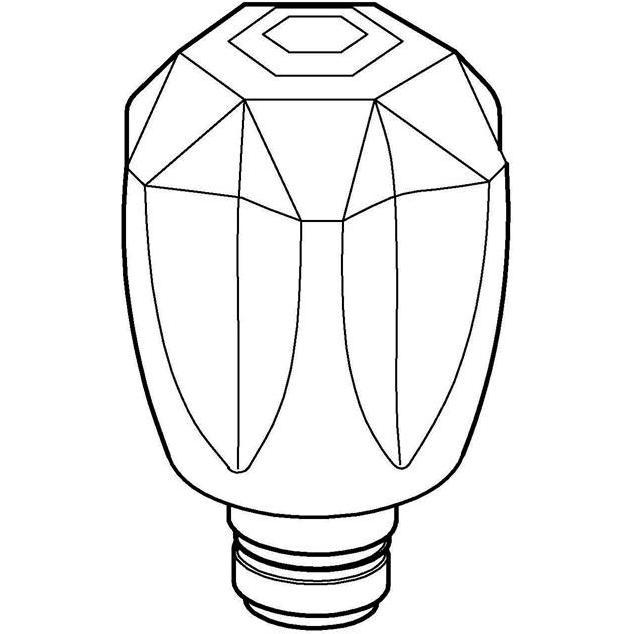 Thumbnail - Grohe, Zubehör Sanitärinstallation, Oberteil 1/2" Brillant-Griff Mark rot chr