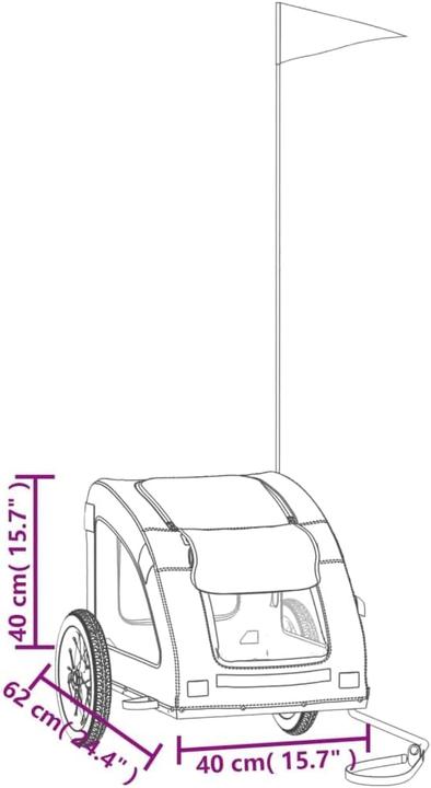 Produktbild vidaXL Fahrradanhänger Hund