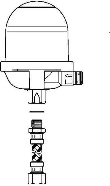 Oventrop OV Heizölentlüfter Toc-Uno-A 1/4Zoll IGx1/4Zoll IG, mit Zubehör