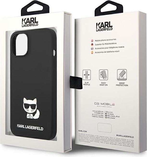 Immagine prodotto Karl Lagerfeld Cover in silicone Choupette Body Logo Nero, per Apple iPhone 14, KLHCP14SSLCTBK (Apple iPhone 14)