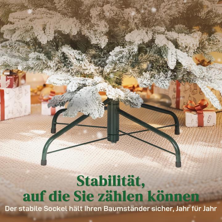 Actual product image Homcom Weihnachtsbaum Kunststoff, Metall Grün+Weiss (150 cm)