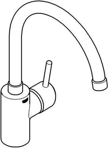 Image du produit Grohe Mitigeur d'évier CONCETTO 1/2 pouce, bec haut, basse pression chrome