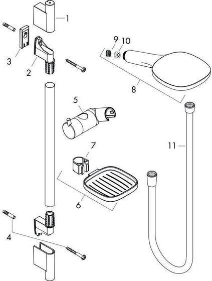 Produktbild hansgrohe Brauseset RAINDANCE SELECT E 120 3jet EcoS Vers. Bsta Unica'S Puro 90cm we/chr