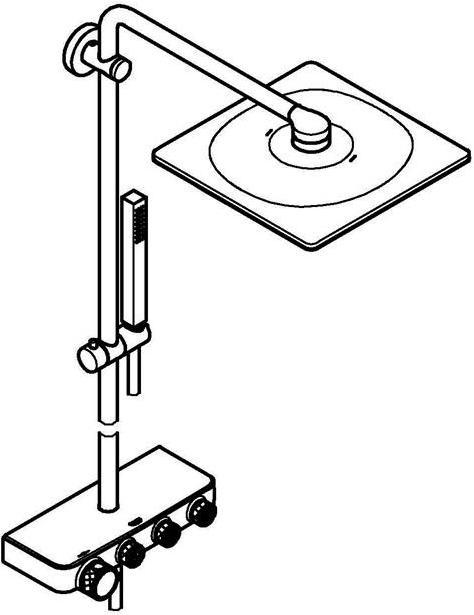 Actual product image Grohe Du-syst EUPHORIA SMARTCONTROL SYST 310 Cube D m thermostat co sunrise gebü