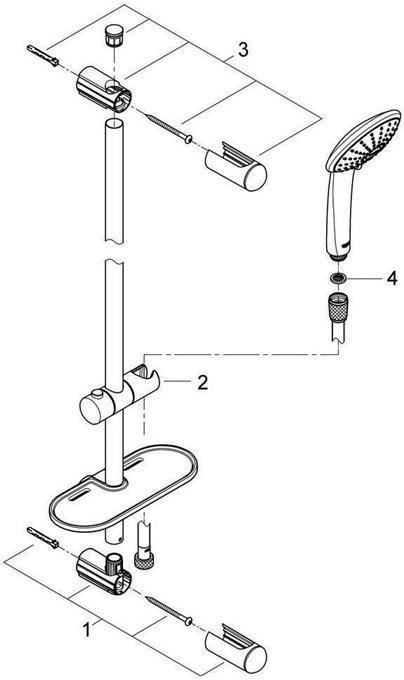 Immagine prodotto Grohe Set di barre doccia EUPHORIA 110 Champagne cromo