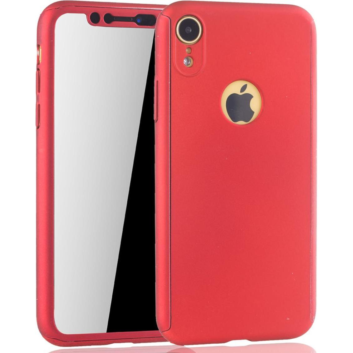 Thumbnail - König Design Hülle Handy Schutz für Apple iPhone XR Full Case Cover Displayschutz Bumper Rot (Apple iPhone XR), Smartpho...