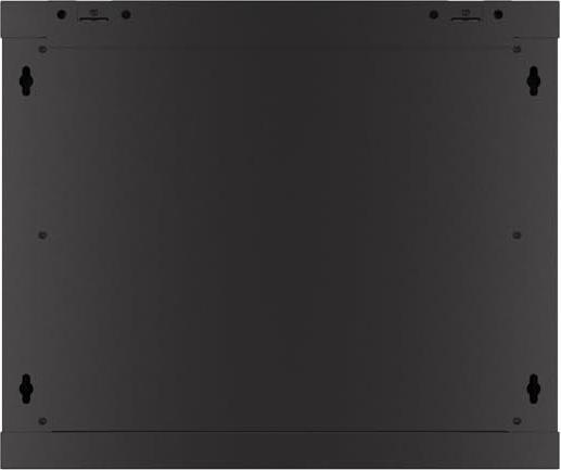 Produktbild Lanberg Nástěnná jednodílná skříň 19", 9U/600x450, (v rozloženém stavu), perforované dveře, černá ( (9 HE, 19 Zoll Rack)