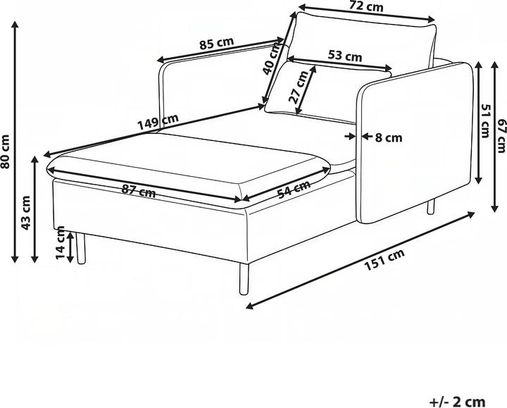 Actual product image Beliani Egeris (Recamiere)