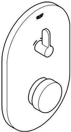 Actual product image Grohe Self-closing bratt. EUROSMART CT 1/2inch, with mixer chrome