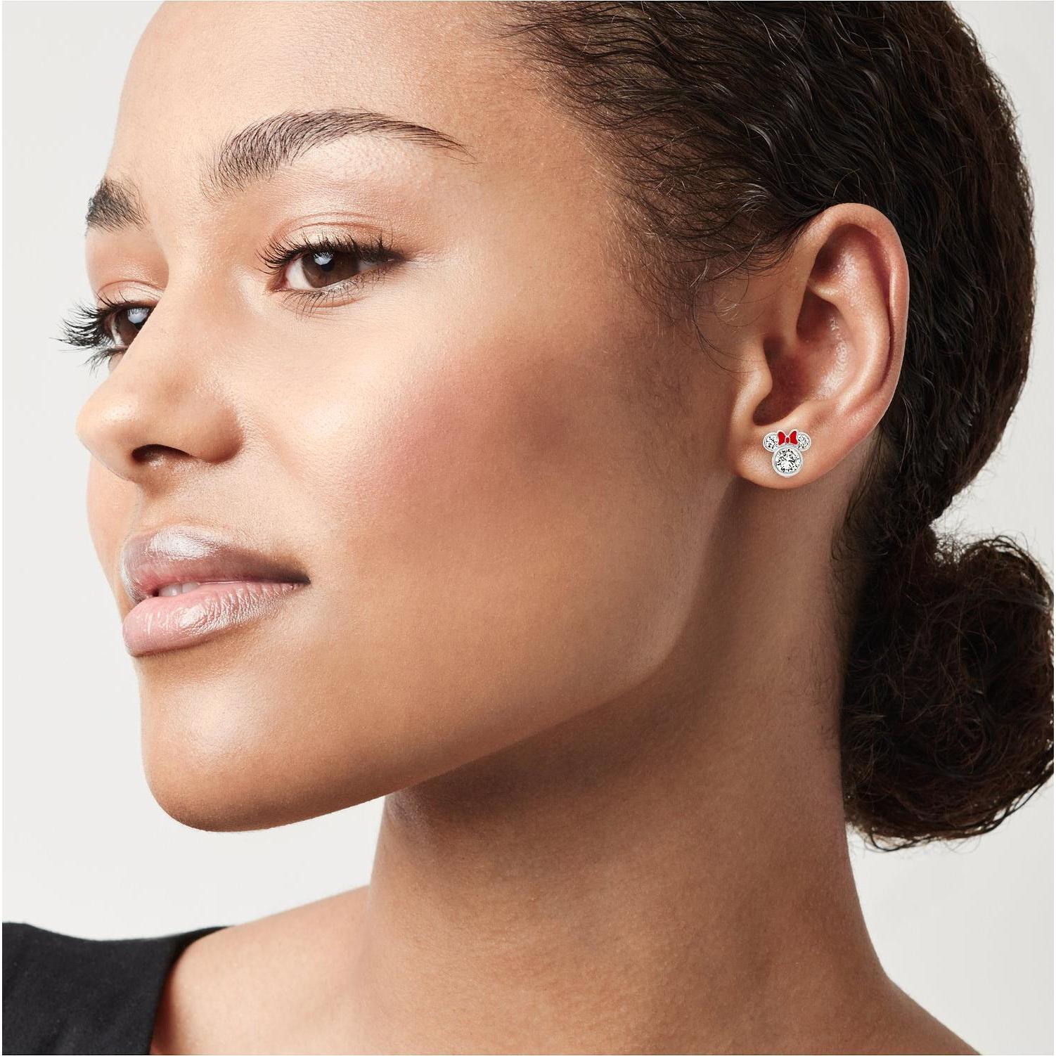 Thumbnail - Disney, Ohrringe, Ohrstecker Minnie Mouse, 925 Sterling Silber, (925er Silber)