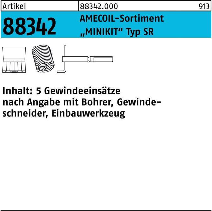 Produktbild Amecoil Gewindereparatursortiment R 88342 Minikit M 4 Stahl 4 mm