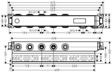 Actual product image Axor base unit for thermostat module Select 3 consumers