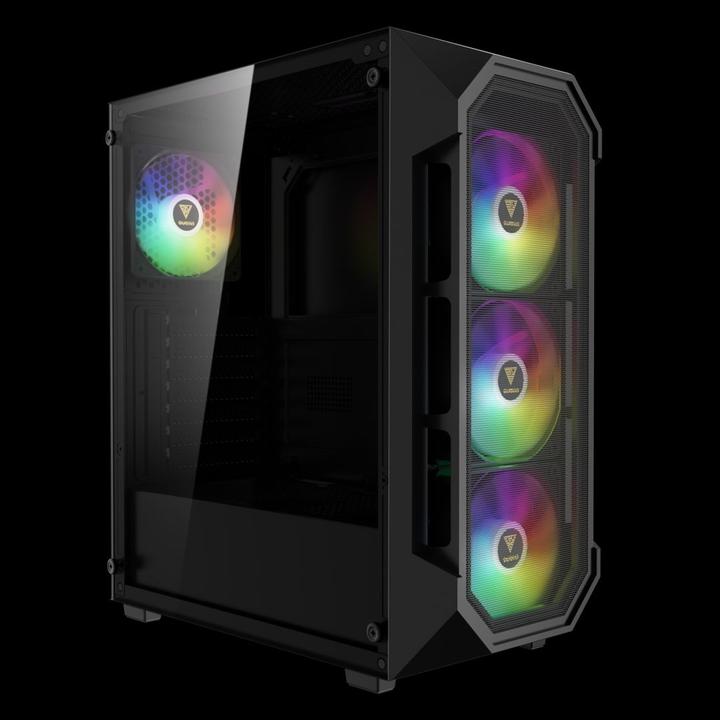Immagine prodotto Gamdias Boitier Moyen Tour ATX Aura GC1 Elite RGB avec panneau vitré (Noir) (ATX)