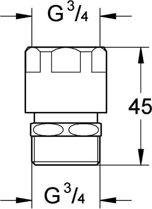 Actual product image Grohe Pipe aerator 3/4" chr