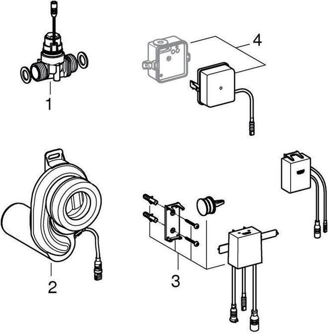 Actual product image Grohe Temperature sensor with Bluetooth, for urinal, transformer chrome