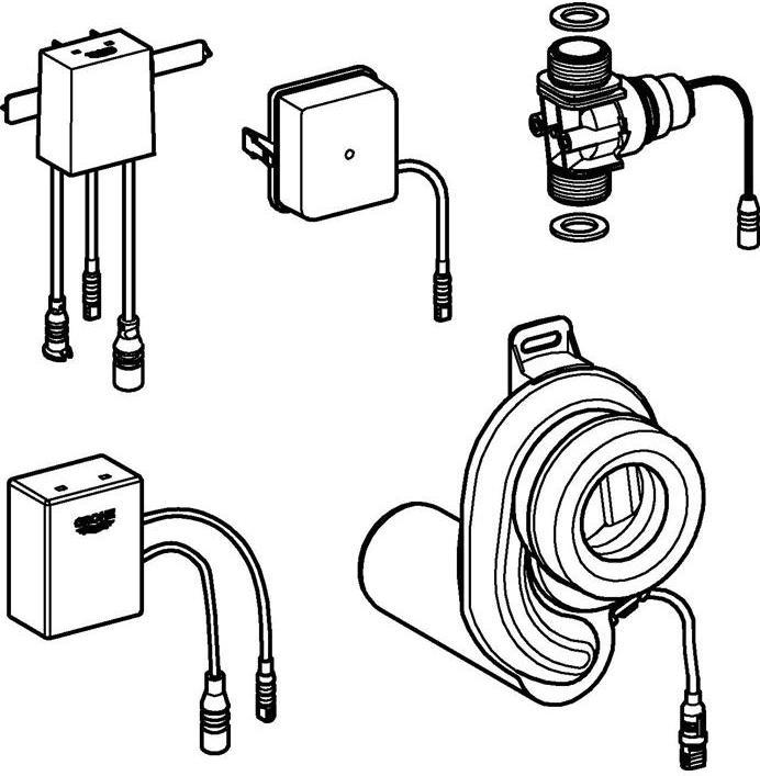 Actual product image Grohe Temperature sensor with Bluetooth, for urinal, transformer chrome