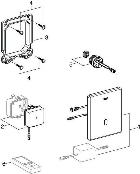 Produktbild Grohe Infrarot-Elektronik TECTRON SKATE für Urinal, Trafo chrom